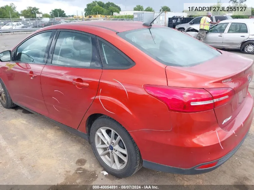 2018 Ford Focus Se VIN: 1FADP3F27JL255127 Lot: 40054891