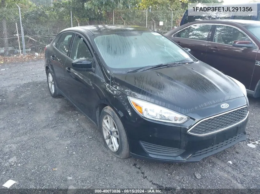 2018 Ford Focus Se VIN: 1FADP3FE1JL291356 Lot: 40073036