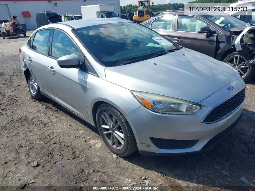 1FADP3F29JL315733 2018 Ford Focus Se