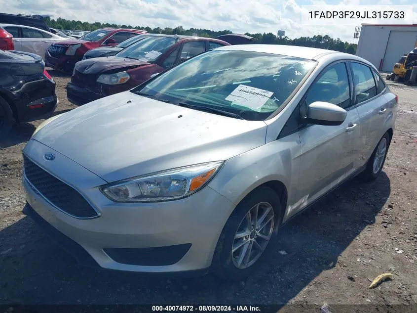 1FADP3F29JL315733 2018 Ford Focus Se