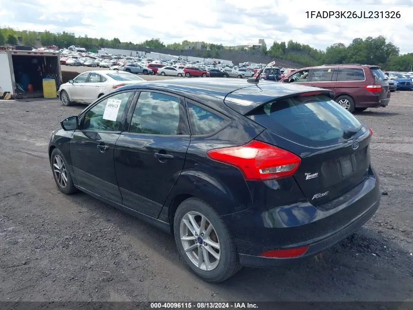 1FADP3K26JL231326 2018 Ford Focus Se