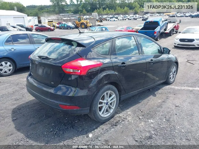 1FADP3K26JL231326 2018 Ford Focus Se