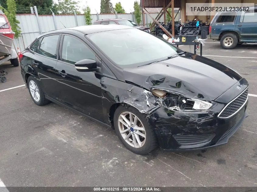 2018 Ford Focus Se VIN: 1FADP3F22JL233682 Lot: 40103215