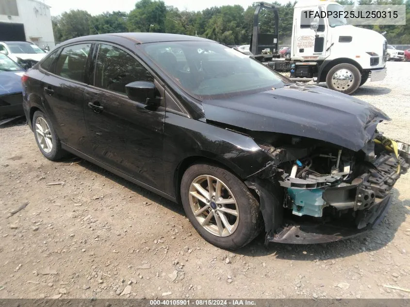 1FADP3F25JL250315 2018 Ford Focus Se