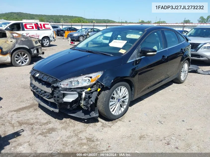 2018 Ford Focus Titanium VIN: 1FADP3J27JL273232 Lot: 40125337