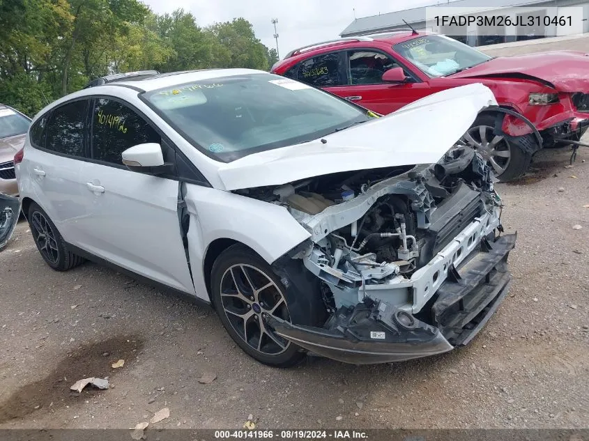 2018 Ford Focus Sel VIN: 1FADP3M26JL310461 Lot: 40141966