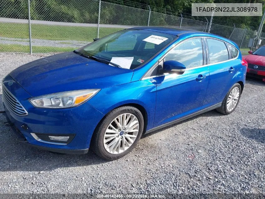 1FADP3N22JL308978 2018 Ford Focus Titanium