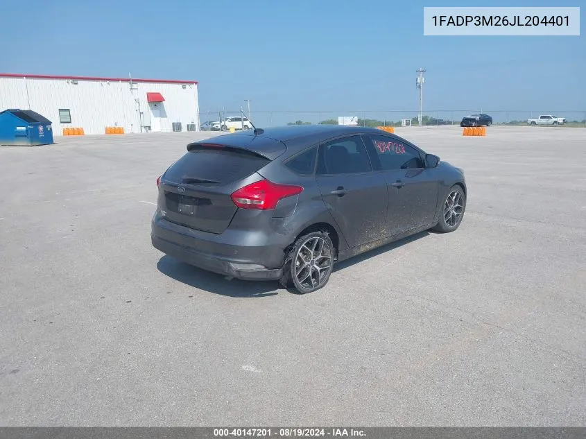 1FADP3M26JL204401 2018 Ford Focus Sel