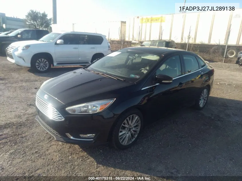 1FADP3J27JL289138 2018 Ford Focus Titanium