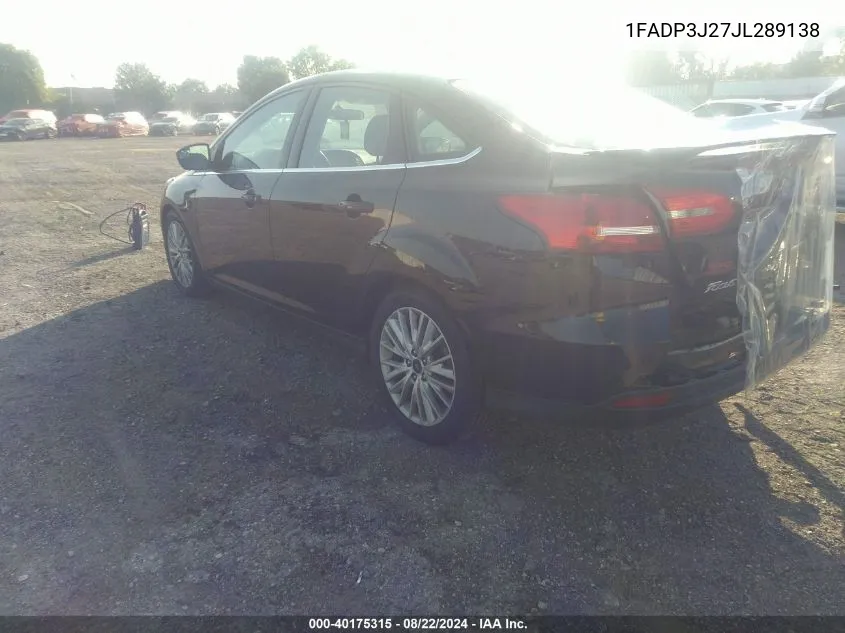 1FADP3J27JL289138 2018 Ford Focus Titanium