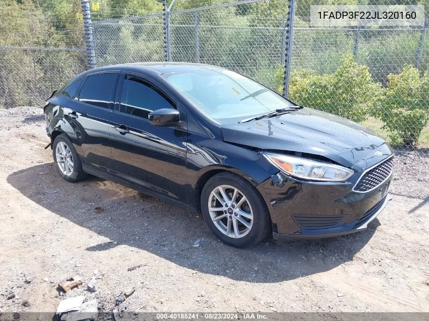 2018 Ford Focus Se VIN: 1FADP3F22JL320160 Lot: 40185241