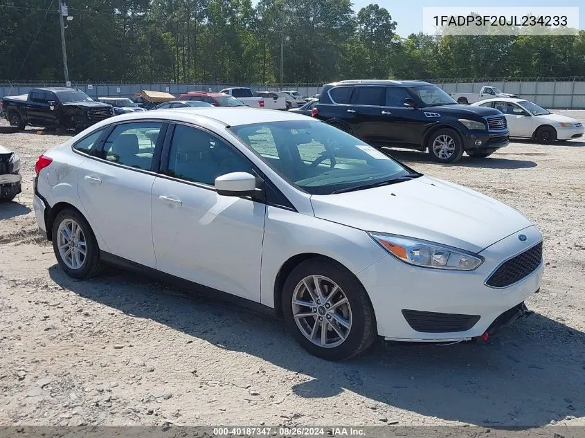 2018 Ford Focus Se VIN: 1FADP3F20JL234233 Lot: 40187347