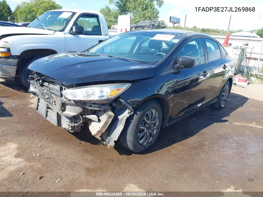 2018 Ford Focus S VIN: 1FADP3E27JL269868 Lot: 40230285