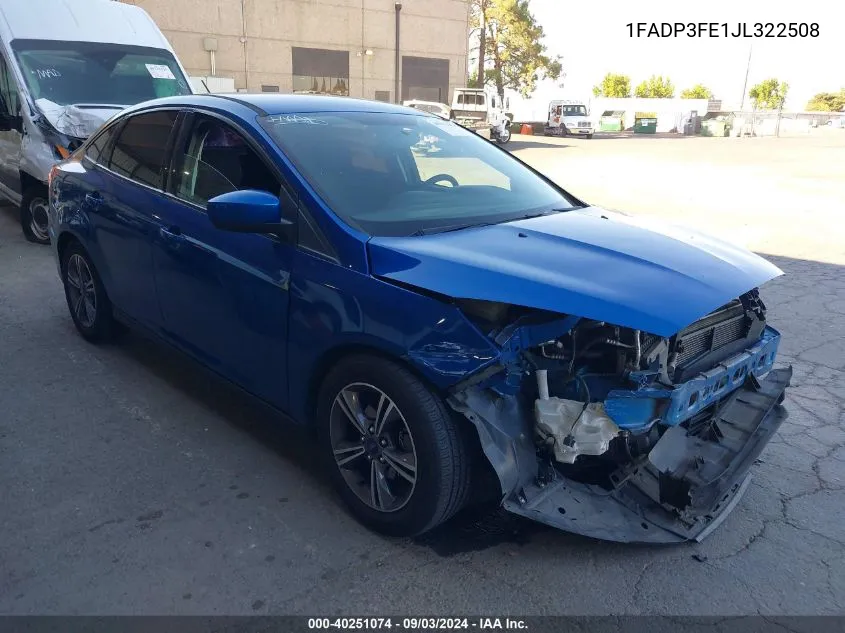 2018 Ford Focus Se VIN: 1FADP3FE1JL322508 Lot: 40251074