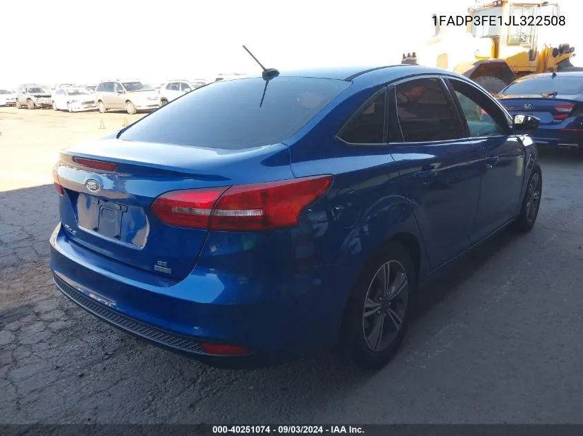 1FADP3FE1JL322508 2018 Ford Focus Se