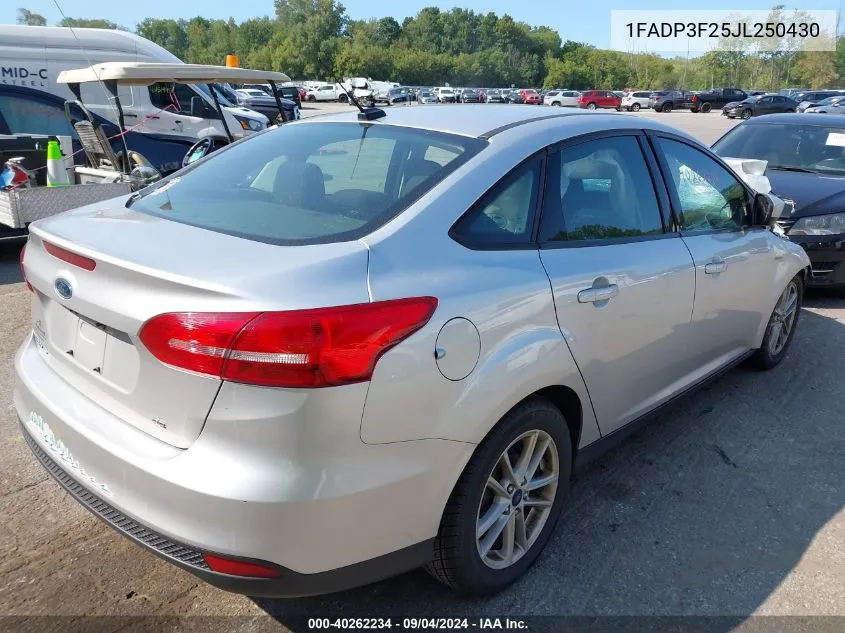 1FADP3F25JL250430 2018 Ford Focus Se