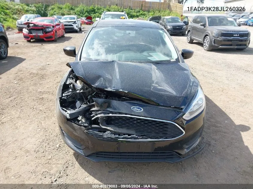 2018 Ford Focus Se VIN: 1FADP3K28JL260326 Lot: 40279083