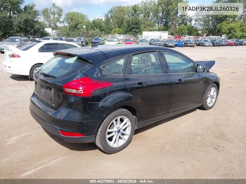 1FADP3K28JL260326 2018 Ford Focus Se