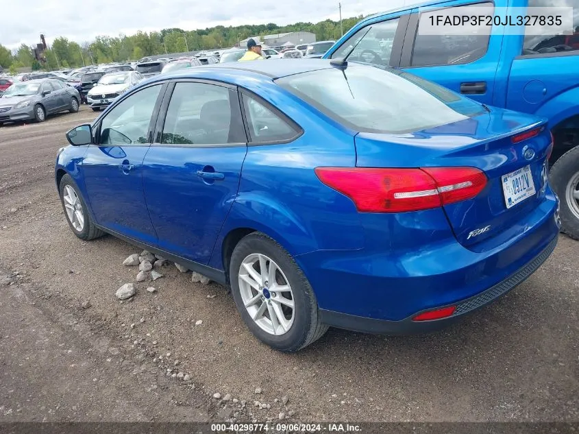 2018 Ford Focus Se VIN: 1FADP3F20JL327835 Lot: 40298774