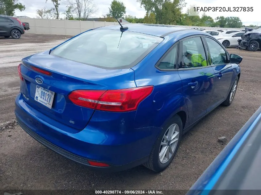 2018 Ford Focus Se VIN: 1FADP3F20JL327835 Lot: 40298774