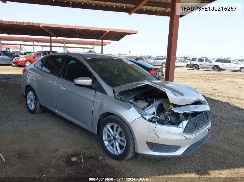 2018 Ford Focus Se VIN: 1FADP3FE1JL216267 Lot: 40316650