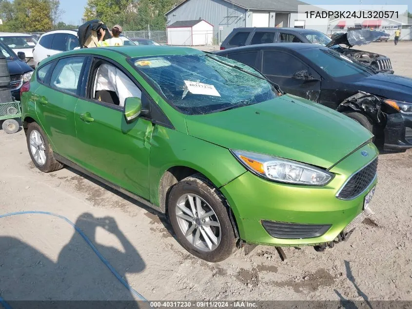 2018 Ford Focus Se VIN: 1FADP3K24JL320571 Lot: 40317230