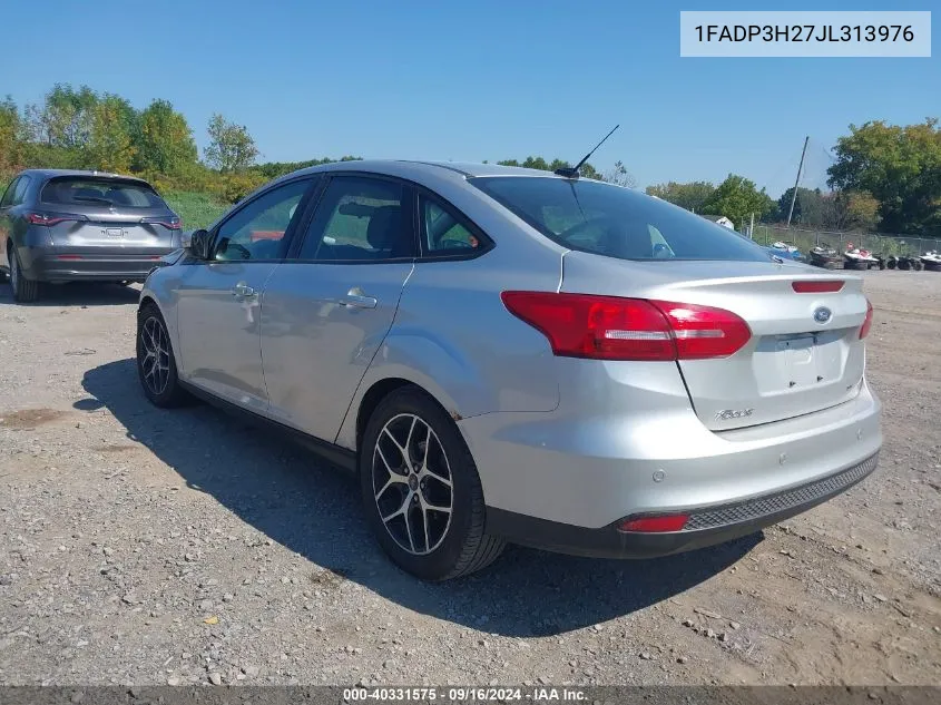 2018 Ford Focus Sel VIN: 1FADP3H27JL313976 Lot: 40331575