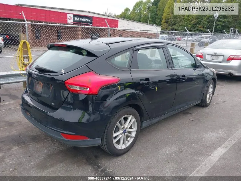 2018 Ford Focus Se VIN: 1FADP3K29JL295232 Lot: 40337241