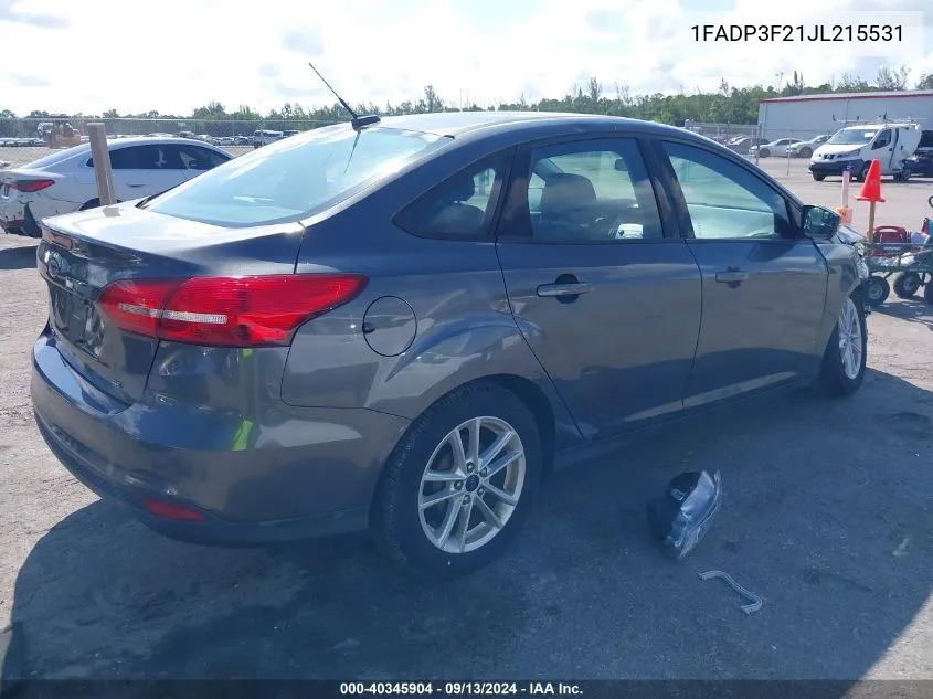 1FADP3F21JL215531 2018 Ford Focus Se