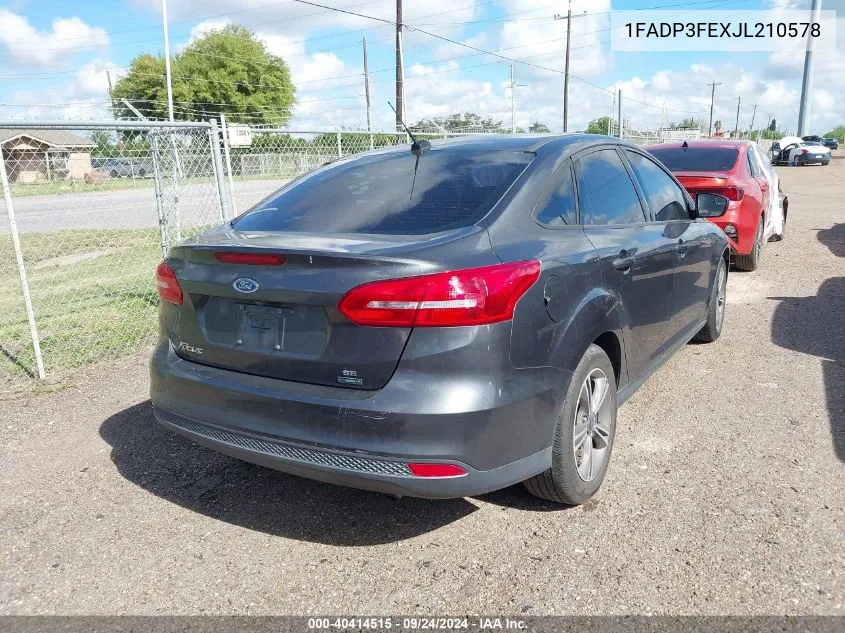 2018 Ford Focus Se VIN: 1FADP3FEXJL210578 Lot: 40414515