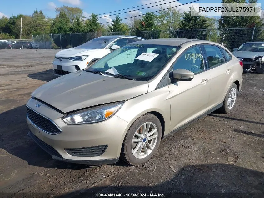 2018 Ford Focus Se VIN: 1FADP3F2XJL275971 Lot: 40481440