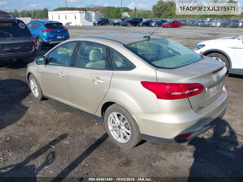 2018 Ford Focus Se VIN: 1FADP3F2XJL275971 Lot: 40481440