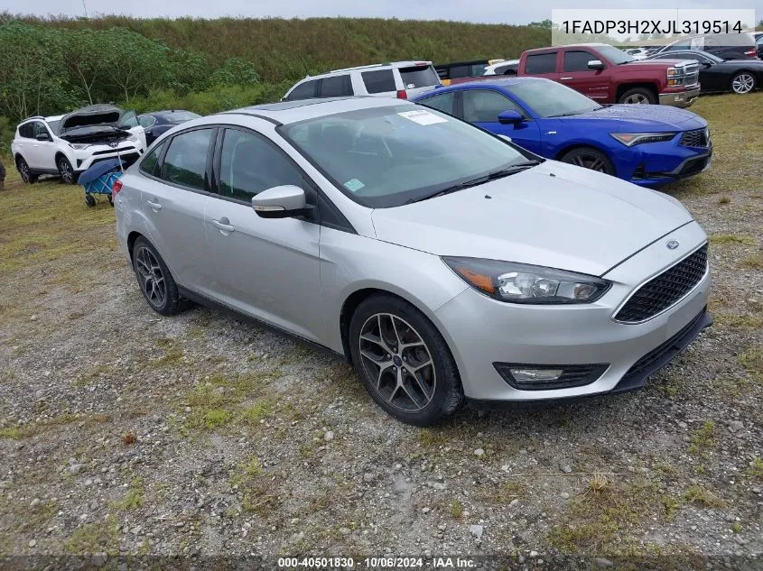 2018 Ford Focus Sel VIN: 1FADP3H2XJL319514 Lot: 40501830