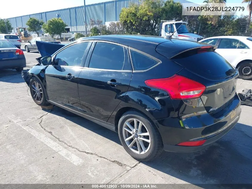 2018 Ford Focus Se VIN: 1FADP3K28JL224779 Lot: 40512903