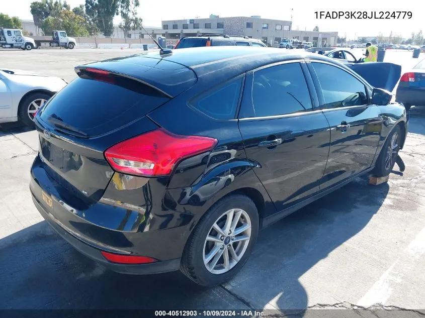 2018 Ford Focus Se VIN: 1FADP3K28JL224779 Lot: 40512903