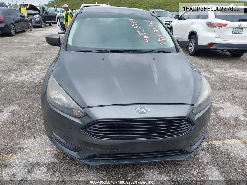 2018 Ford Focus Se VIN: 1FADP3FE9JL227002 Lot: 40525879