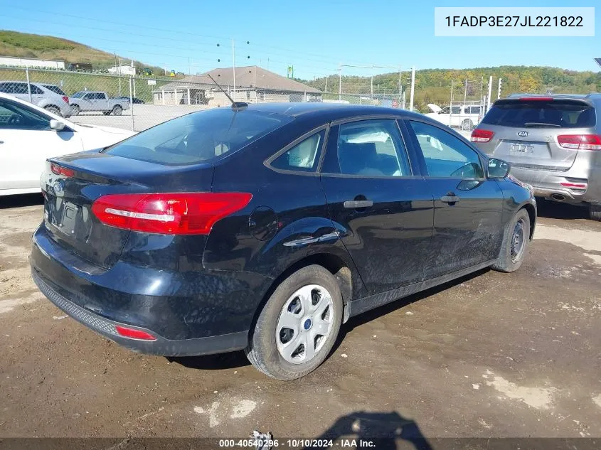 1FADP3E27JL221822 2018 Ford Focus S