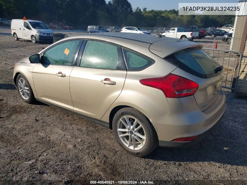 2018 Ford Focus Se VIN: 1FADP3K28JL324235 Lot: 40540521