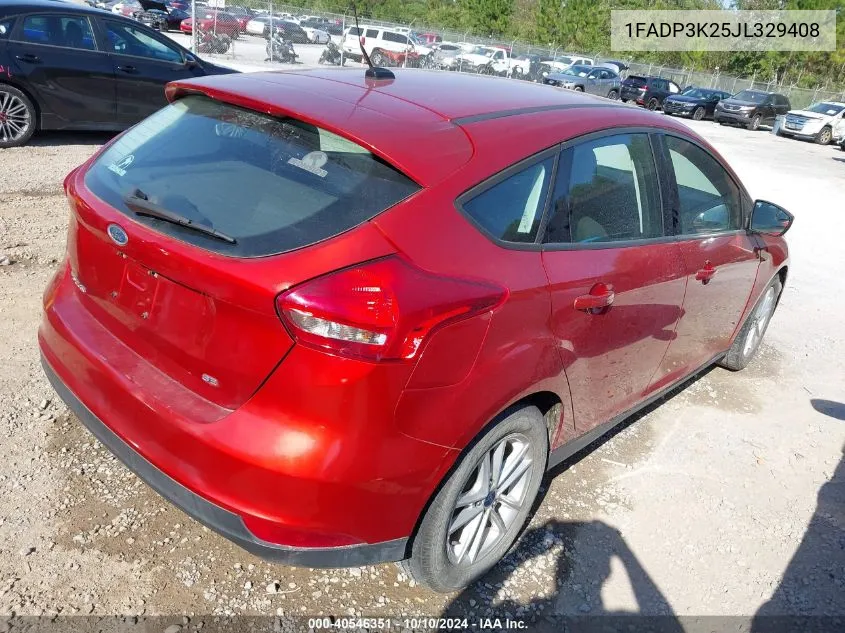 2018 Ford Focus Se VIN: 1FADP3K25JL329408 Lot: 40546351