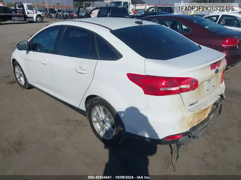 1FADP3F2XJL322495 2018 Ford Focus Se