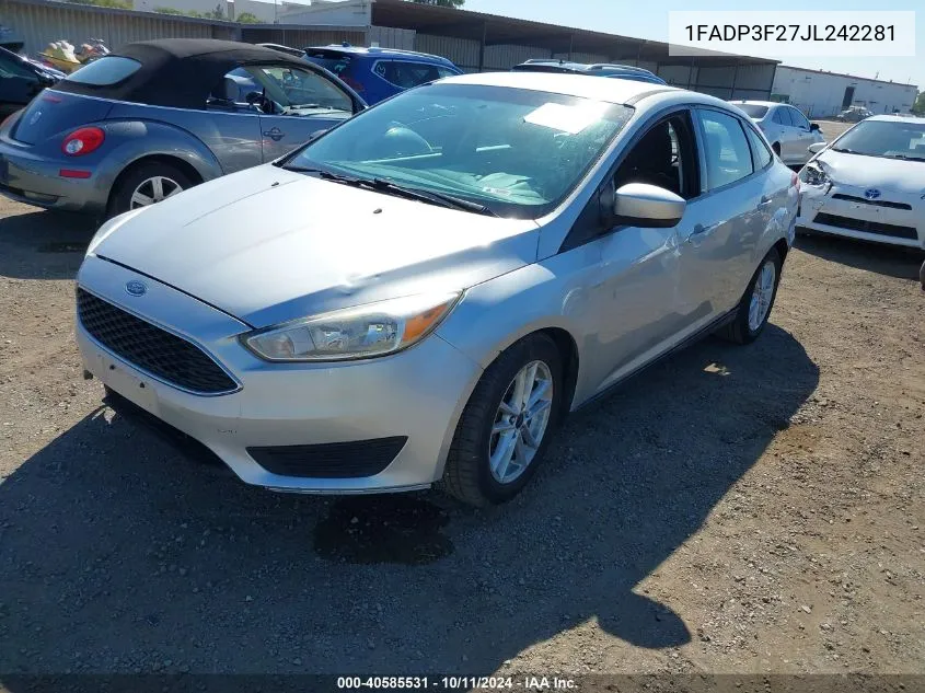 1FADP3F27JL242281 2018 Ford Focus Se