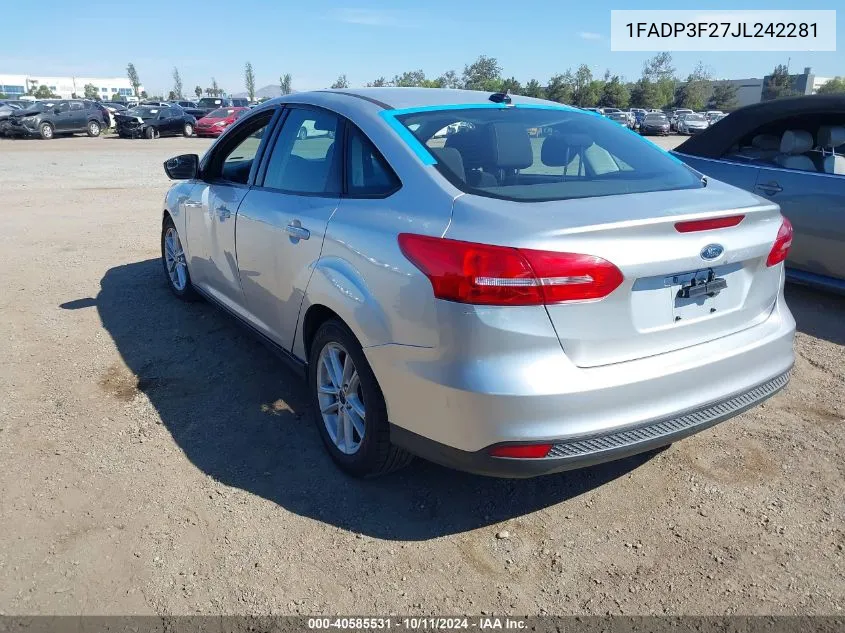 1FADP3F27JL242281 2018 Ford Focus Se