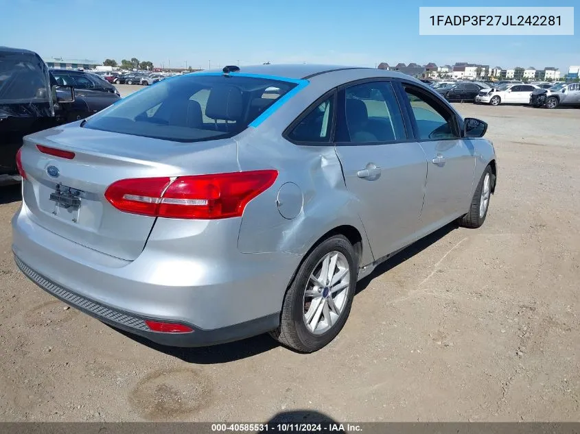 1FADP3F27JL242281 2018 Ford Focus Se