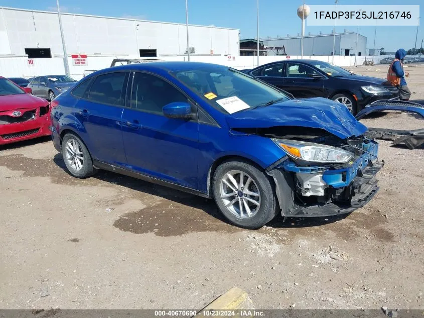 2018 Ford Focus Se VIN: 1FADP3F25JL216746 Lot: 40670690