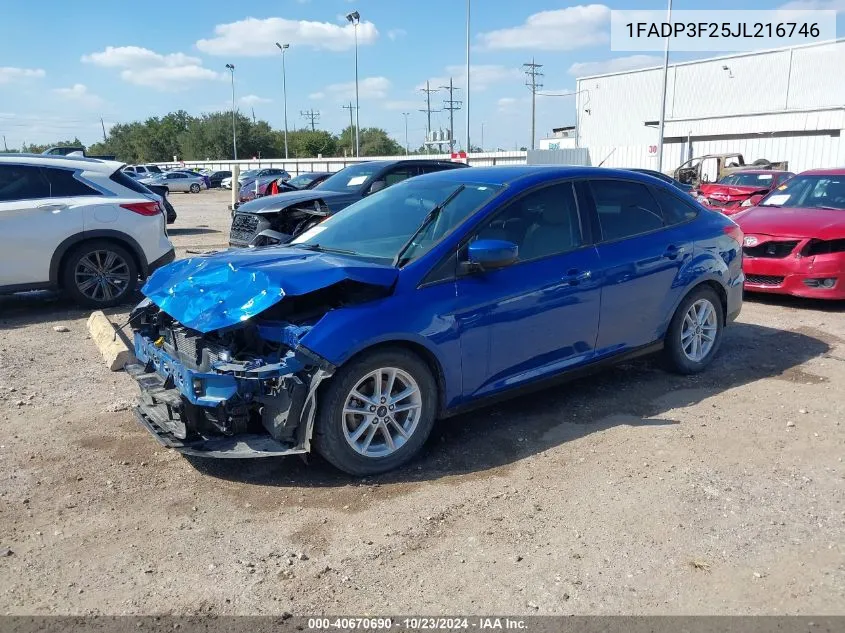 2018 Ford Focus Se VIN: 1FADP3F25JL216746 Lot: 40670690