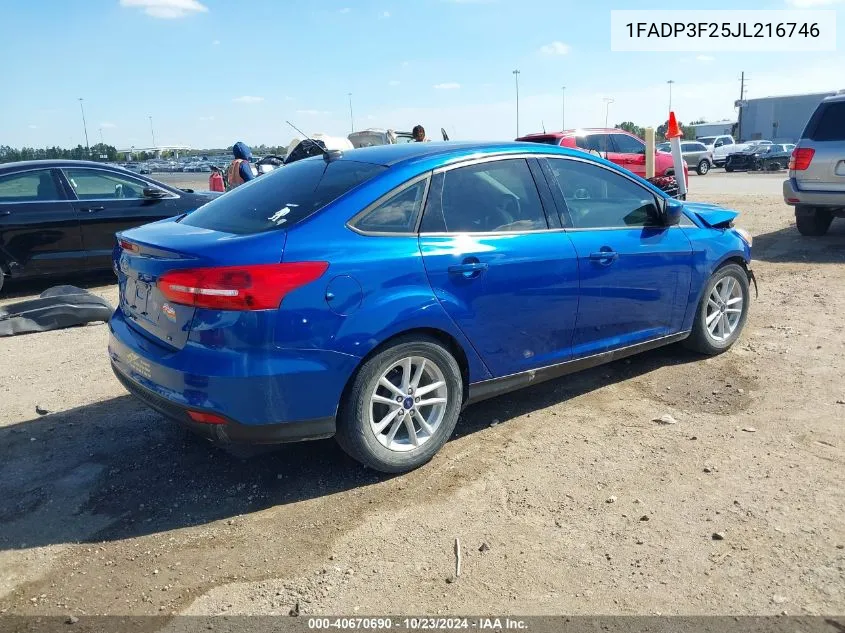 2018 Ford Focus Se VIN: 1FADP3F25JL216746 Lot: 40670690