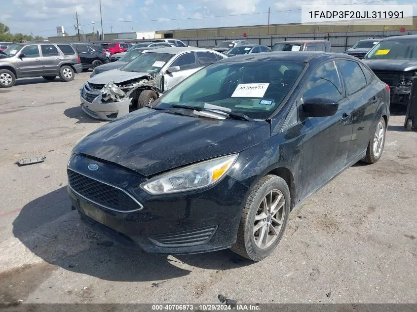 2018 Ford Focus Se VIN: 1FADP3F20JL311991 Lot: 40706973