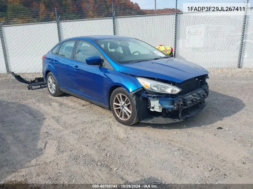 2018 Ford Focus Se VIN: 1FADP3F29JL267411 Lot: 40708743