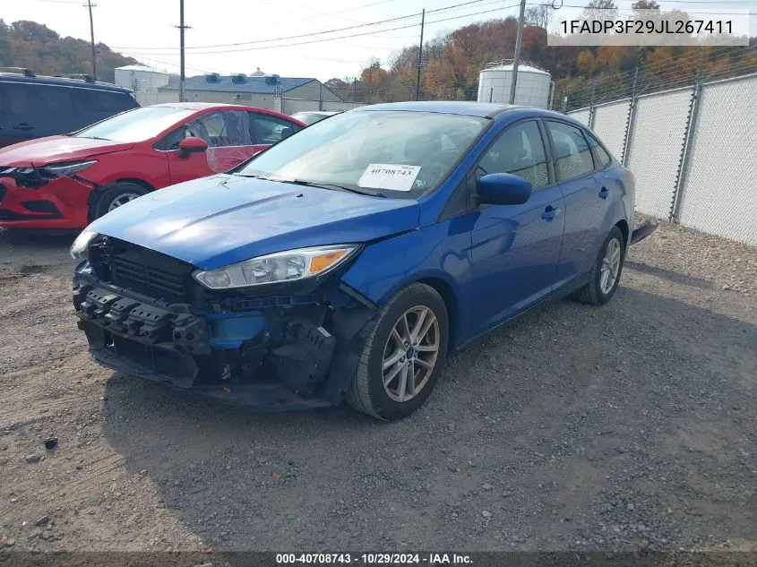 2018 Ford Focus Se VIN: 1FADP3F29JL267411 Lot: 40708743