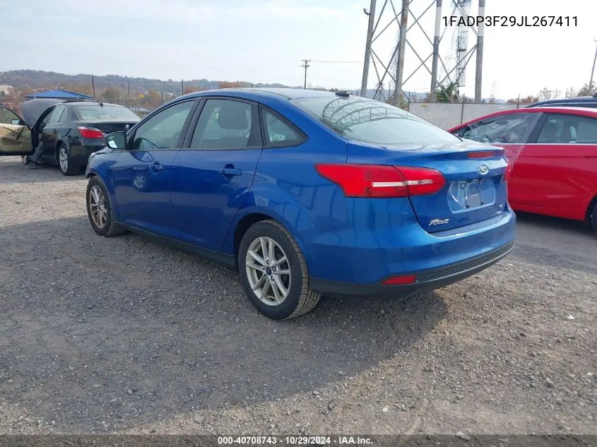 2018 Ford Focus Se VIN: 1FADP3F29JL267411 Lot: 40708743